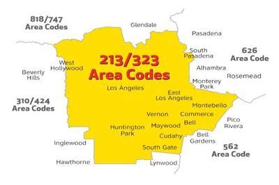 Area codes 213 and 323 .